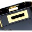 Fendi Peekaboo Iconic Medium Bag in Vintage Effect Lambskin Black