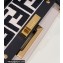 Fendi Peekaboo Iconic Medium Bag Creamy/Black in Calfskin Leather with FF Lining
