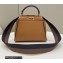 Fendi Peekaboo Iconic Mini Bag Brown in Calfskin Leather with FF Lining