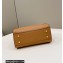 Fendi Peekaboo Iconic Mini Bag Brown in Calfskin Leather with FF Lining