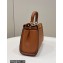 Fendi Peekaboo Iconic Mini Bag Caramel in Calfskin Leather with FF Lining