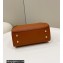 Fendi Peekaboo Iconic Mini Bag Caramel in Calfskin Leather with FF Lining