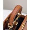 Fendi Peekaboo Iconic Mini Bag Caramel in Calfskin Leather with FF Lining