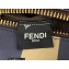 Fendi Peekaboo Iconic Medium Bag in Leather Dark Blue with Stripe Lining