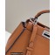 Fendi Peekaboo Iconic Mini Bag in Grain Leather Brown