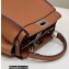 Fendi Peekaboo Iconic Mini Bag in Grain Leather Brown