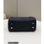 Fendi Peekaboo Iconic Mini Bag in Grain Leather Dark Gray