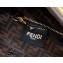 Fendi Peekaboo Iconic Mini Bag Coffee in Calfskin Leather with FF Lining