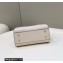 Fendi Peekaboo Iconic Mini Bag in Calfskin Leather Creamy with FF Lining