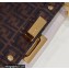 Fendi Peekaboo Iconic Mini Bag in Calfskin Leather Creamy with FF Lining
