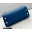 Fendi Peekaboo Iconic Mini Bag in Leather Dark Blue with Stripe Lining