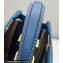Fendi Peekaboo Iconic Mini Bag in Leather Dark Blue with Stripe Lining