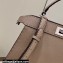 Fendi Peekaboo Iseeu Medium Bag in Selleria Romano Leather Elephant Gray