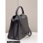 Fendi Peekaboo Iseeu Medium Bag in Selleria Romano Leather Dark Gray
