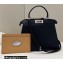 Fendi Peekaboo Iseeu Medium Bag in Selleria Romano Leather Black