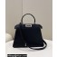Fendi Peekaboo Iseeu Medium Bag in Selleria Romano Leather Black