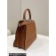Fendi Peekaboo Iseeu Medium Bag in Selleria Romano Leather Brown