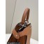 Fendi Peekaboo Iseeu Medium Bag in Selleria Romano Leather Brown