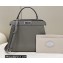 Fendi Peekaboo Iseeu Medium Bag in Selleria Romano Leather Gray