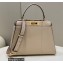 Fendi Peekaboo Iconic Medium Bag in Vintage Effect Lambskin Creamy
