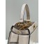 Fendi Peekaboo Iconic Medium Bag in Vintage Effect Lambskin Creamy