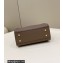 Fendi Peekaboo Iconic Mini Bag Dark Gray in Calfskin Leather with FF Lining