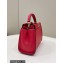 Fendi Peekaboo Iconic Mini Bag Red in Calfskin Leather with FF Lining