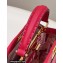 Fendi Peekaboo Iconic Mini Bag Red in Calfskin Leather with FF Lining