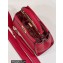 Fendi Peekaboo Iconic Mini Bag Red in Calfskin Leather with FF Lining