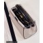 Fendi Peekaboo Iconic Mini Bag Creamy/Black in Calfskin Leather with FF Lining