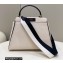 Fendi Peekaboo Iconic Medium Bag Creamy/Black in Calfskin Leather with FF Lining