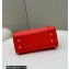 Fendi Peekaboo Iconic Mini Bag Orange Red in Calfskin Leather with FF Lining
