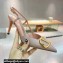 Valentino Heel 8cm Crystal VLogo Signature Calfskin Slingback Pumps Nude
