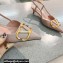 Valentino Heel 4cm Crystal VLogo Signature Calfskin Slingback Pumps Nude