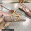 Valentino Crystal VLogo Signature Calfskin Slingback Ballet Flats Nude