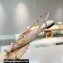 Valentino Crystal VLogo Signature Calfskin Slingback Ballet Flats Nude