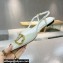 Valentino Crystal VLogo Signature Calfskin Slingback Ballet Flats White