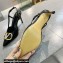 Valentino Heel 8cm Crystal VLogo Signature Calfskin Slingback Pumps Black