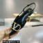 Valentino Crystal VLogo Signature Calfskin Slingback Ballet Flats Black