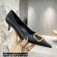 Valentino Heel 4cm Crystal VLogo Signature Calfskin Pumps Black