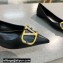 Valentino Crystal VLogo Signature Calfskin Ballet Flats Black