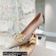 Valentino Heel 4cm Crystal VLogo Signature Calfskin Pumps Nude
