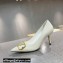 Valentino Heel 8cm Crystal VLogo Signature Calfskin Pumps White