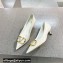 Valentino Heel 4cm Crystal VLogo Signature Calfskin Pumps White