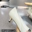 Valentino Heel 4cm Crystal VLogo Signature Calfskin Pumps White