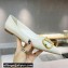 Valentino Crystal VLogo Signature Calfskin Ballet Flats White