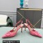 Valentino Heel 8cm VLogo Signature Patent Leather Slingback Pumps Pink