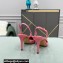 Valentino Heel 8cm VLogo Signature Patent Leather Slingback Pumps Pink
