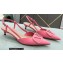 Valentino Heel 4cm VLogo Signature Patent Leather Slingback Pumps Pink