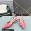 Valentino Heel 4cm VLogo Signature Patent Leather Slingback Pumps Pink